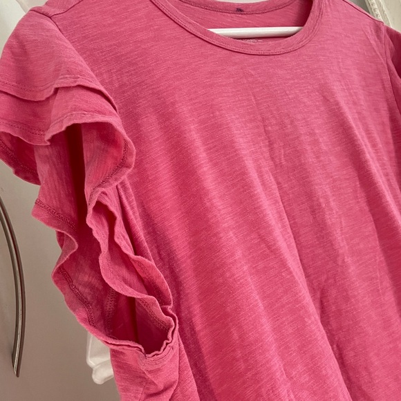 Torrid Pink Ruffle Sleeve Tee - Picture 3 of 9